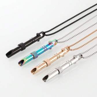 Colliers De Libération De Stress Respirateur De Collier Arrêter La Vapotage Collier Collier De Pleine Conscience En Acier De Titane Anti-anxiété Avec Bague De Fidget Au Milieu D'une Carte
