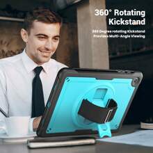 Ốp Máy Tính Bảng Tương Thích Với Samsung Galaxy Tab A9 8.7 "A9 Plus 11" Di Động Tay Cầm Bút Chì Armor PC silicone - Màu xanh nhạt - Xem 5