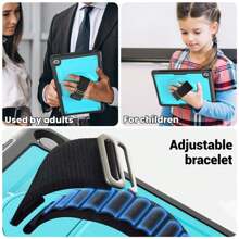 Ốp Máy Tính Bảng Tương Thích Với Samsung Galaxy Tab A9 8.7 "A9 Plus 11" Di Động Tay Cầm Bút Chì Armor PC silicone - Màu xanh nhạt - Xem 9