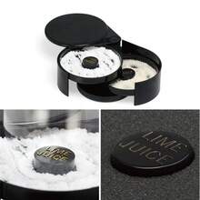 3 Tier Glass Rimmer Margarita And Rimmer Foldable And Portable Salt And Sugar Spice Container Bar Accessories For Home Or Professional Bars - Black - View 6