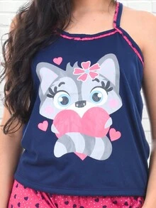 Women Pajama Sets - 藏蓝色 - 查看 4