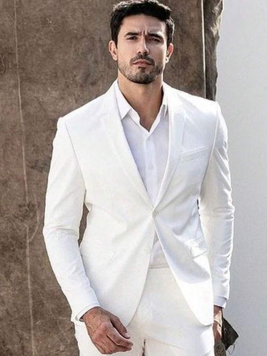 Men Suits - 白色 - 查看 1