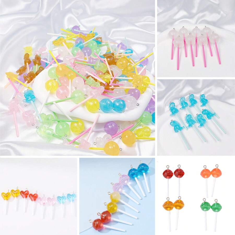 Bộ 8 mặt dây chuyền đáng yêu DIY Trang sức thời trang dành cho phụ nữ, trang phục hàng ngày - Nhiều màu - Xem 1