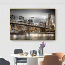 1 件 30x40cm/11.8x15.7 英寸无框 DIY 5D 钻石画城市风景，全方钻钻石刺绣艺术套件，手工制作家居办公室装饰 - 彩色 - 查看 3