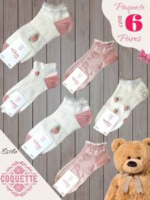 CALCETINES ESTILO COQUETTE - Rosa - Ver 1