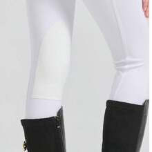 Equestrian Riding Breeches Half Unlined Suede Anti-Slip Horse Riding Pants For Men & Women, All Seasons Equestrian Apparel - White - View 7