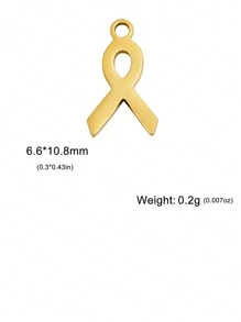 5pcs/Set Stainless Steel Ribbon Shaped, Tree Of Life, Flower And Miniature Thank You Pendant For Diy Making Bracelet, Necklace, Bag Decor, Etc.