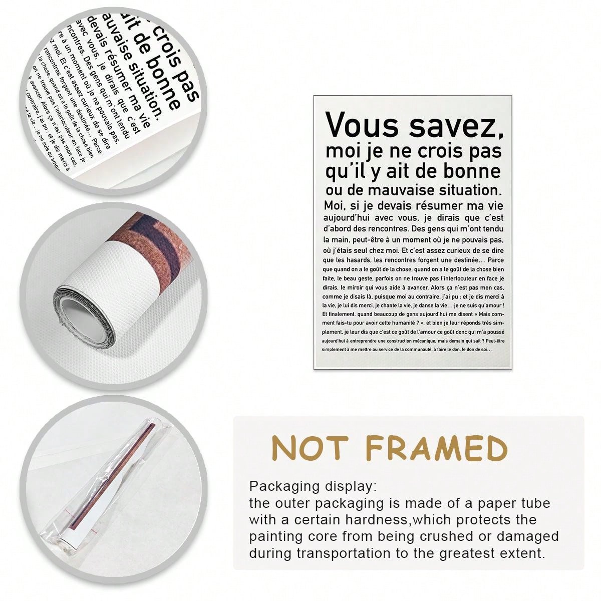 1pc Canvas Painting, Good Or Bad Quote Poster Print, Ideal Gift For