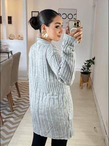 Women Cardigans - Light Gray - View 3