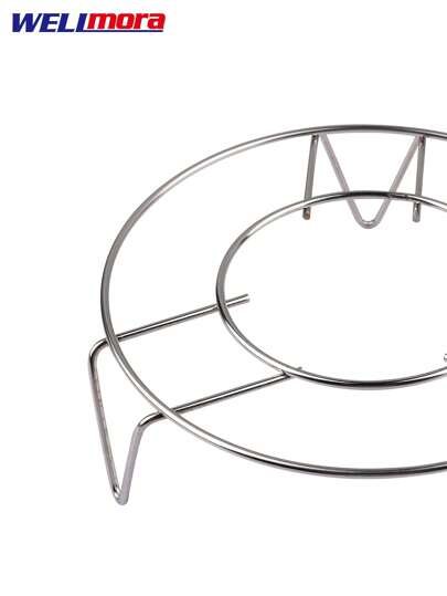 Estante Bastidor De Acero Inoxidable (16 Cm) Diseño De 3 Soportes Y Uniones Firmes - Reposador De Trastes Calientes - Bastidor De Vapor Para Cocción de Alimentos - Apto Para Lavavajillas