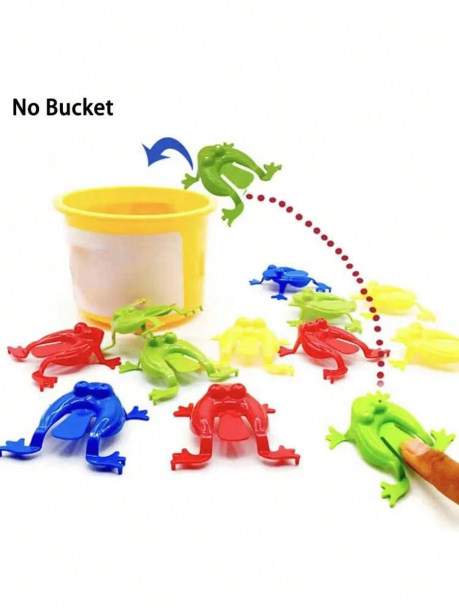 20 Stück zufällige Farben Springende Frosch Hüpf Fidget Spielsachen, neuartiges sortiertes Stresslinderungsspielzeug, Geburtstagsgeschenk, Partyartikel, kreatives kleines Geschenk, Urlaubszubehör, Geburtstagspartyartikel. Geburtstagsgeschenk. Kunsthandwerkliche Dekoration Geschenk (ohne Eimer) - Verschiedenfarbig - Übersicht 1