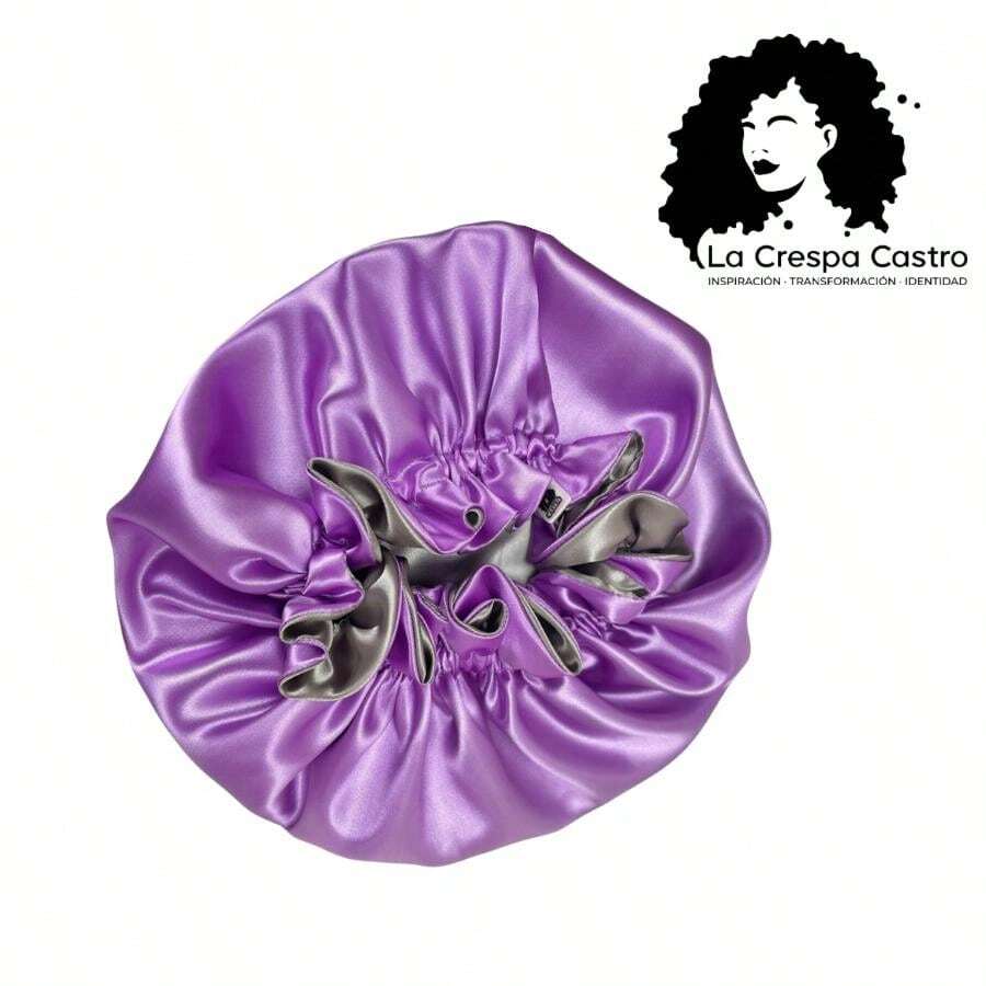 Gorro de satin para dormir - Morado - Ver 1