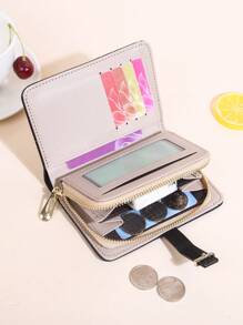 Portafoglio piccolo minimalista, porta carte di credito, borsellino piccolo con finestra per documento di identità, in pelle PU leggera, design minimalista, moderno, adatto per affari, anniversari, San Valentino, compleanno, regalo per coppie, donne, ragazze