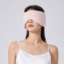 1 pieza Juego de máscara para los ojos y orejeras de cobertura total de color aleatorio para dormir en casa, modo de enfriamiento y calentamiento dual, ayuda para dormir para oficina, viaje, siesta, reducción de ruido, protección ocular para hombres y mujeres