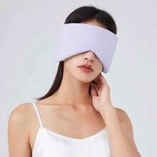 1 pieza Juego de máscara para los ojos y orejeras de cobertura total de color aleatorio para dormir en casa, modo de enfriamiento y calentamiento dual, ayuda para dormir para oficina, viaje, siesta, reducción de ruido, protección ocular para hombres y mujeres