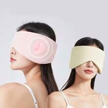 1 pieza Juego de máscara para los ojos y orejeras de cobertura total de color aleatorio para dormir en casa, modo de enfriamiento y calentamiento dual, ayuda para dormir para oficina, viaje, siesta, reducción de ruido, protección ocular para hombres y mujeres