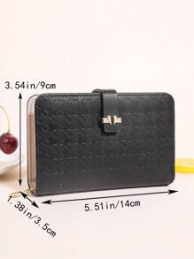 Portafoglio piccolo minimalista, porta carte di credito, borsellino piccolo con finestra per documento di identità, in pelle PU leggera, design minimalista, moderno, adatto per affari, anniversari, San Valentino, compleanno, regalo per coppie, donne, ragazze