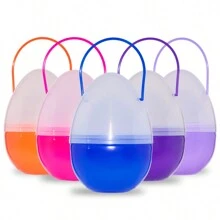 Dulceros Huevo Gigante De Plastico 21 Cm 5pz - Multicolor - Ver 1