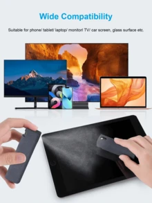 2 Packs Portable LCD Screen Cleaner Kit For Mobile Phone And Tablet, An Artifact For Cleaning Your Screen - Grey - View 4