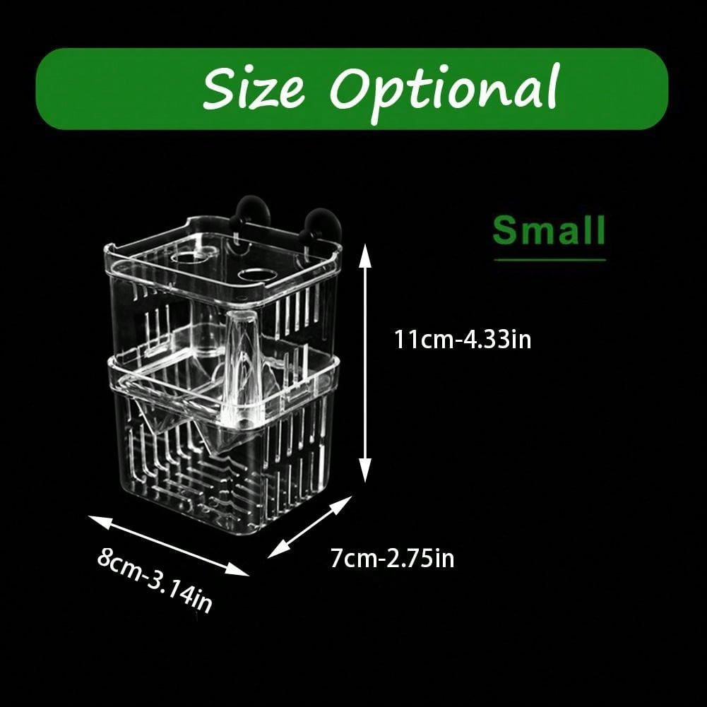 Fish Tank Fry Breeding Box With Acrylic Separator Plate And Suction