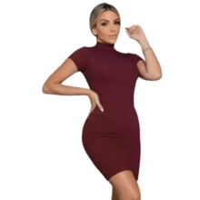 Women Active Dresses - 紅木色 - 查看 4