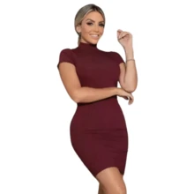 Women Active Dresses - 紅木色 - 查看 5