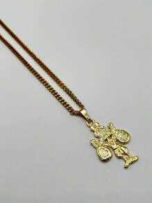 Men's Pendant Necklaces - 金黃色 - 查看 3