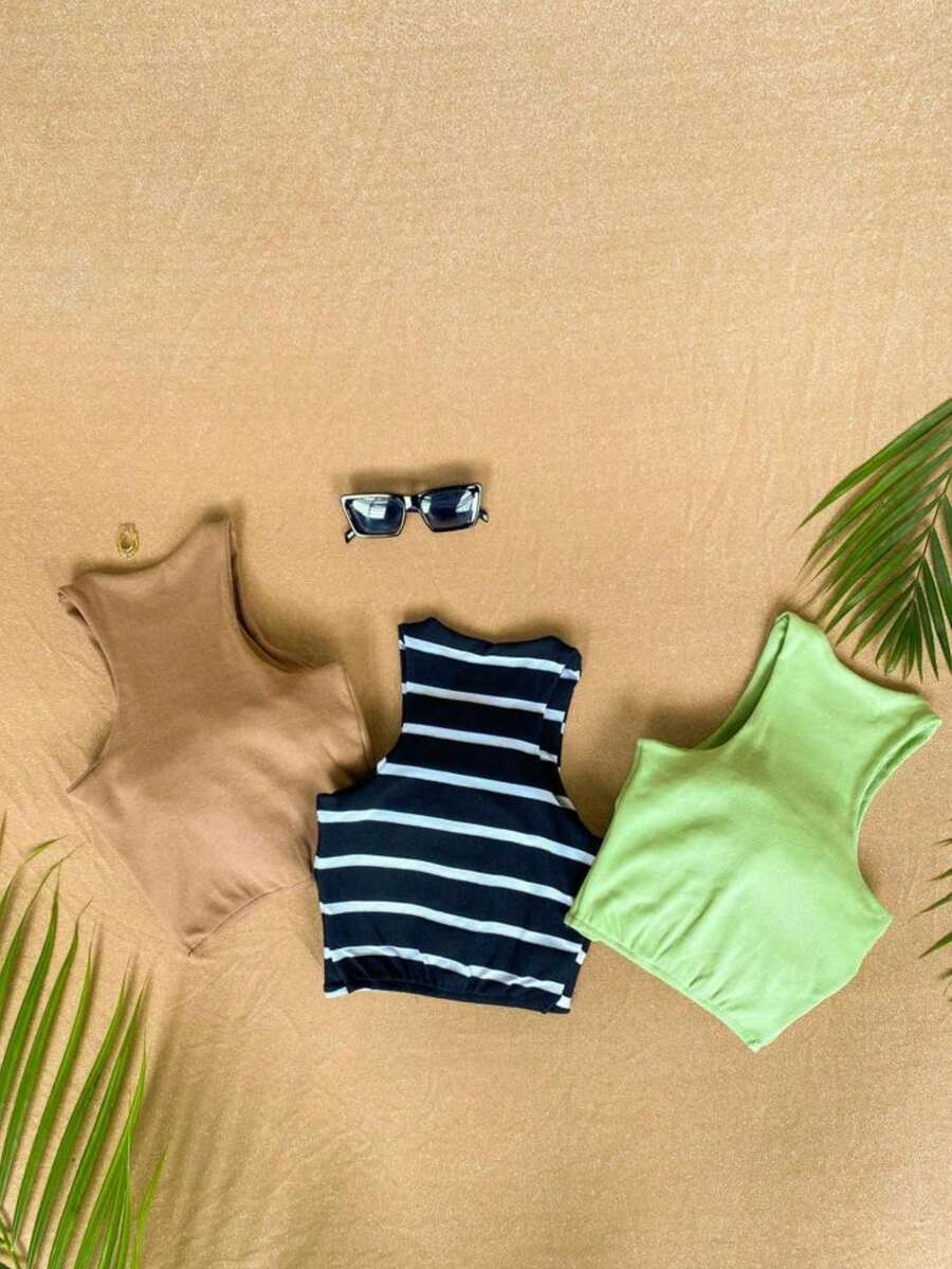 Women Tank Tops & Camis - màu xanh lá - Xem 1