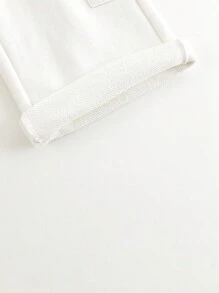 MARC&JANIE 少女休閒寬鬆連帽衫,有大口袋和彈性袖口,適用於春季 - 米色 - 查看 8