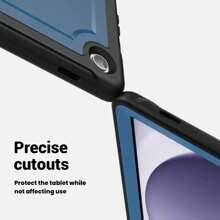 Tablet Case Cover Compatible With Samsung Galaxy Tab A9 8.7" A9 Plus 11" Portable Handle Pencil Holder Armor PC Silicone - Navy Blue - View 4