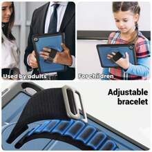Tablet Case Cover Compatible With Samsung Galaxy Tab A9 8.7" A9 Plus 11" Portable Handle Pencil Holder Armor PC Silicone - Navy Blue - View 9