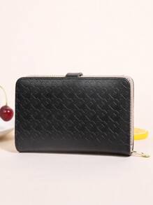 Portafoglio piccolo minimalista, porta carte di credito, borsellino piccolo con finestra per documento di identità, in pelle PU leggera, design minimalista, moderno, adatto per affari, anniversari, San Valentino, compleanno, regalo per coppie, donne, ragazze