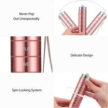 1 PC Metal Pill Organizer, Stackable Portable Waterproof Travel Pill Box, Large Aluminum Alloy Travel Pill Case Pill Container For Fish Oil, Supplement - Pink - View 3