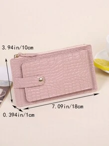 Multi-Card Slots Long Wallet For Multi-Purpose Use - Pink - View 3