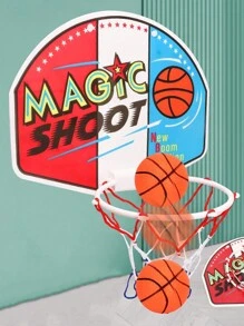 1pc Hanging Wall Mounted Basketball Hoop, No Drill Indoor Basketball Stand Inflatable Ball For Outdoor Activity - Multicolor - View 3