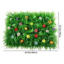 1 Tấm Thảm Treo Tường Hoa Nhân Tạo, Lá Bạch Đàn Nhân Tạo 16 "* 24" Hoa Lụa Tấm Thảm Treo Tường Gỗ Hoàng Dương Trang Trí Chống Tia UV Cho Sân Vườn, Nhà Hàng Rào Văn Phòng Sân Sau Sân Sau Đám Cưới Phông Nền Trang Trí Tường Trang Trí Ngoài Trời Trong Nhà (Nhiều Màu) - Nhiều màu - Xem 2