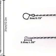 4/6/8入組12英寸黑色掛鍊,用於掛鳥餌器、鳥屋、盆栽、籃子、鳥浴缸、燈籠、風鈴、廣告牌、標誌和裝飾品 - 黑色 - 查看 6