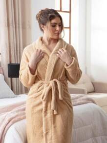 Bathrobe - Beżowy - Zobacz 1