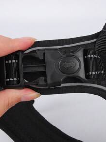 1入黑色新反光寵物背包,易控制手柄,可調節透氣狗背包,適用於小型、中型和大型犬隻的戶外行走和訓練 - 黑色 - 查看 4