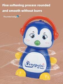 Yellow Press-and-go Cute Cartoon Penguin Toy With Inertial Sliding Motion, No Battery Required, Gift For Kids, Boys And Girls - Yellow - View 6