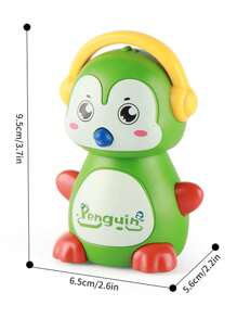 Yellow Press-and-go Cute Cartoon Penguin Toy With Inertial Sliding Motion, No Battery Required, Gift For Kids, Boys And Girls - Yellow - View 2
