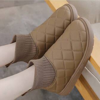 New Style Flat Anti-Slip Warm Fleece Women's Snow Boots