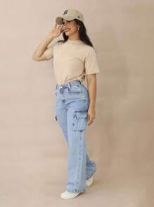 Women Jeans - Ljustvätt - Visa 5