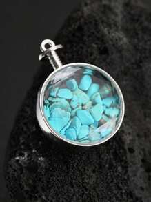 1 Miếng Nhiều màu Đá tự nhiên Ly Cắt Bề mặt Chai nước hoa Vật rủ xuống , Thích hợp Để làm đồ trang sức DIY ( Dây chuyền , Móc chìa khóa , ) - Nhiều màu - Xem 7