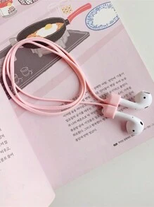 1PC Adhesive Silicone Anti-Lost Rope Compatible With AirPods, For Wireless Earphones, Anti-Dropping Cable