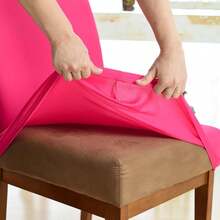 Charm Of Detail Chair Covers - Hot Pink - View 5
