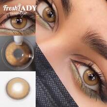FRESH LADY Freshlady Everyday Color Contacts Pupilentes Sorayama 棕色彩色隐形眼镜 1 年抛型 万圣节服装 角色扮演