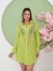 Women Cover Ups - Màu xanh chanh - Xem 1