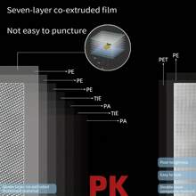 2 卷 500cm 长纹理卷袋真空压缩袋单面网状香肠腌制肉类塑料保鲜袋食品真空包装卷袋 2 卷装家用厨房电器配件小工具工具圣诞节厨房用品烹饪圣诞节 - 無色 - 查看 6