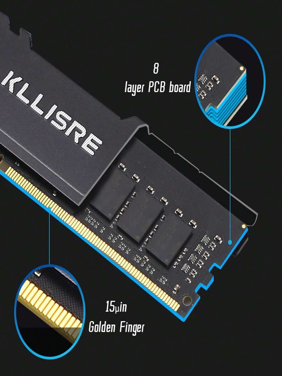 Kllisre RAM DDR4 8GB 16GB Memory 2666MHz/3200MHz 1.2V CL19/CL22 Desktop ...
